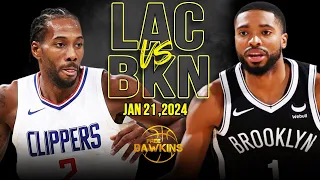 Los Angeles Clippers vs Brooklyn Nets Full Game Highlights | January 21, 2024 | FreeDawkins