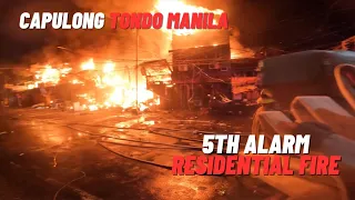 5th Alarm Residential Fire @Capulong Lacson St Tondo Manila | Iverson Fire Rescue Volunteer|12/20/23