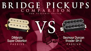 DiMarzio SUPER DISTORTION vs Seymour Duncan INVADER SH-8 - Passive Bridge Guitar Pickup Comparison