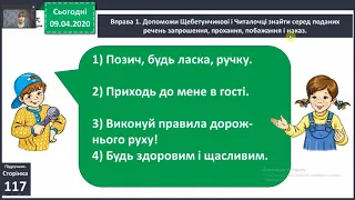 урок української мови Досліджую спонукальні речення