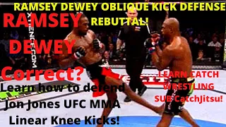 Ramsey Dewey Oblique Kick Defense Rebuttal! Learn how to defend vs Jon Jones UFC MMA Side Knee Kicks