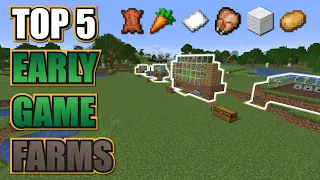 Minecraft 5 EASY Early Game Farms Every World Should Have!