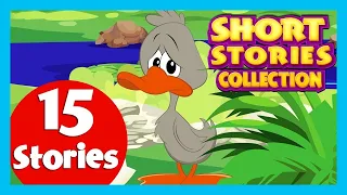 SHORT STORY for CHILDREN (15 Moral Stories) | Hare and Tortoise Story & more Fairy Story Official