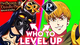 MAX THESE UNITS! WHAT Rs AND SRs TO LEVEL UP FIRST!!! | Seven Deadly Sins: Grand Cross