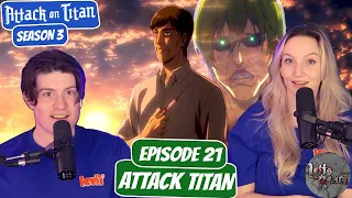 The Attack Titan | Attack on Titan Season 3 Reaction with my Girlfriend | Ep 21 “Attack Titan"