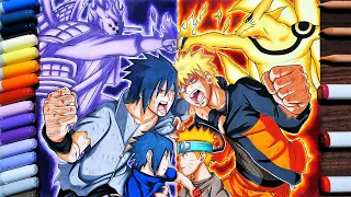 Drawing Naruto VS Sasuke The Final Battle - Naruto Shippuden