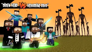 SIREN HEAD - HEROBRINE STRONG BROTHERHOOD : MONSTER SCHOOL