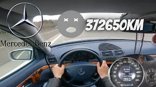 Mercedes Benz W211 E270 CDI 177HP | POV TEST DRIVE on German Highway