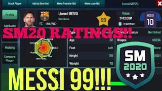 SM20 REVEALED OVERALL RATINGS!! Soccer Manager 2020