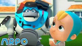 Magnetic Attraction - Stuck on the Robot | NEW | Funny Cartoons for Kids | Arpo the Robot