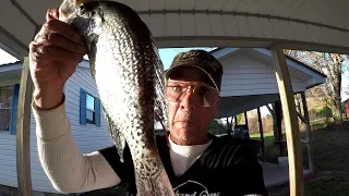 I Caught A Tagged Crappie! - Crappie Fishing From The Bank