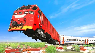 Dance Train Flies Through Meadows and Houses - Trainz Railroad Simulator 2019 Gameplay