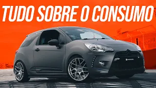 CONSUMO do Citroen DS3 1.6 Turbo STAGE 2 (Cidade, estrada, piloto automático)