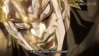 DIO's road roller da timestop but only when he says that a second has passed