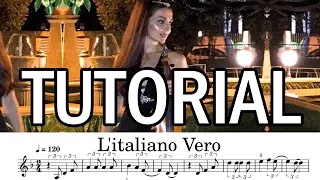 #Tutorial L'italiano Vero #Violin #Sheetmusic @Lucyart