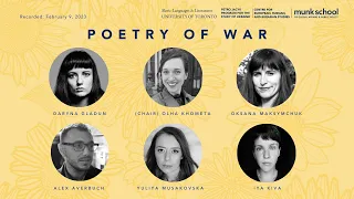 Poetry of War: Five Ukrainian Poets Share Their Works and Experiences.