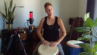 How to easily funk up djembe rhythms by adding a few bass notes