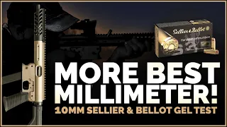 More Best Millimeter! 10mm Sellier & Bellot 180gr JHP Brace Pistol Gel Test