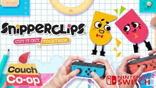 Snipperclips | Full Game Playthrough (No Commentary) 2 Player Co-op | Nintendo Switch