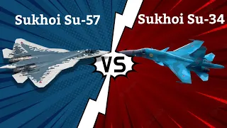 Sukhoi Su-57 vs Sukhoi Su-34 - Fighter Jets