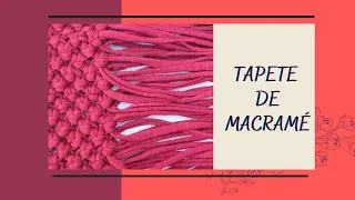 TAPETE DE MACRAME - MUITO LINDO E FÁCIL DE FAZER