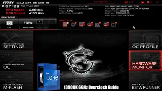 Intel i9 13900K 6GHz Thermal Velocity Boost Overclock Guide | MSI Z690 Unify