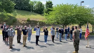 U.S. Military Oath of Enlistment on Shipping Day