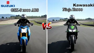 Kawasaki Ninja Z1000 Vs Suzuki GSX-S 1000 ABS || Drag Race || Lap Test || Acceleration || Top Speed