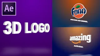 After Effects Tutorial: Make 3D logo and Text Animation (No Plugin required)