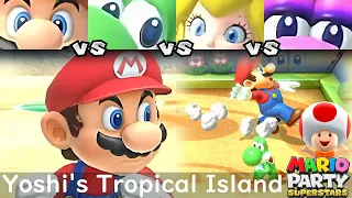 Mario Party Superstars Mario vs Yoshi vs Peach vs Birdo in Yoshi's Tropical Island (Master)