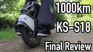 1000KM on a Suspension Unicycle | Kingsong KS-S18 | Final Review!