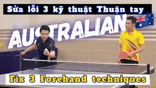 Ti Long guides and corrects 3 Forehand techniques for Australians | (part 1)