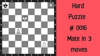 Hard chess puzzle # 0016 - Mate in 3 moves