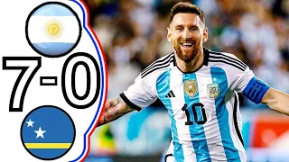 Messi Hat trick   Argentina vs Curacao 7 - 0  All Goals & Highlights 2023 ||