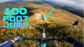 DOWNHILL, HUGE FREERIDE DROPS AND MASSIVE CRASHES!