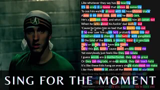 Eminem - Sing For The Moment | Lyrics, Rhymes Highlighted