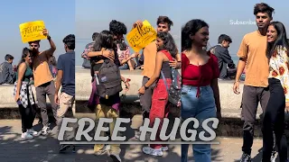 Free hugs at marine drive Sunday street | Urban art festival Collaba