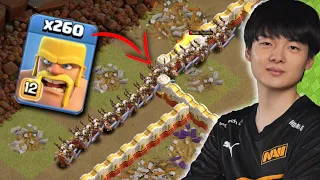 STARs uses 260 Barbarians w/ FIREBALL to SHOW OFF (Clash of Clans)