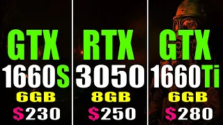 GTX 1660 SUPER vs RTX 3050 vs GTX 1660Ti || 7 PC GAMES BENCHMARK TEST ||