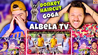 Albela Tv Saleem Albela came to Goga Pasroori to have the Donkey's hair cut Funny Video @reacthub