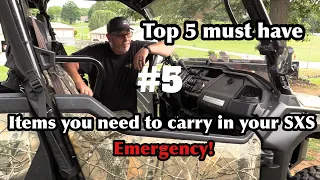 Top 5 must have items you need to carry on your SXS OR UTV!