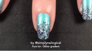 Glitter gradient - Pure Ice blue and purple