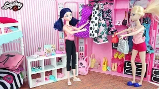 Miraculous Marinette & Chloe Bourgeois Chambre Routine du soir | Pijama Party dolls Morning Routine