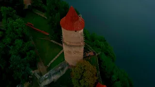 Zvíkov Castle, Czech Republic aerial footage