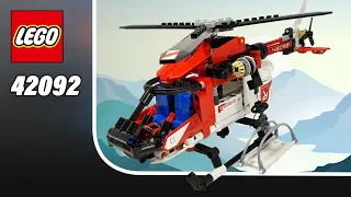 Rescue Helicopter [42092] LEGO® Technic™ Building Instructions | 325 Pieces | Rainbow Lego Build