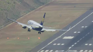 Amazing RYANAIR Crosswind Landing at Madeira