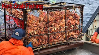 Awesome Big King Crab Trap Under The Sea - Catching & Processing A Lot Crabs Live On The Boat #02