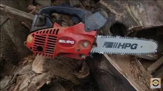 Дешевая Бензиновая цепная пила HPG / Cheap Arborist Top-Handle Chainsaw 25,4cc  800W HPG CTCS25