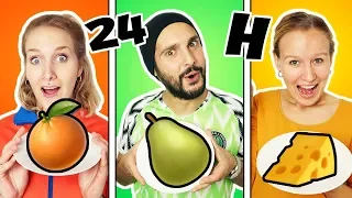 24 Stunden DIE FARBE ESSEN DIE MAN TRÄGT - Nina, Kaan & Kathi mampfen 1 Tag nur einen Farbton