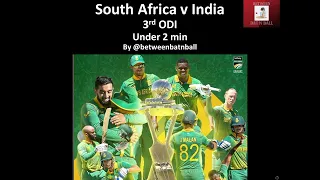 South Africa vs India | 2nd ODI | Boland Park - Paarl | | Under 2 minute | betweenbatnball |